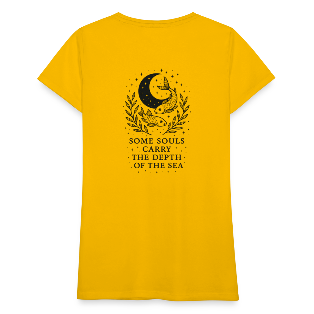 Damen Slim Fit T-Shirt "Pisces" - Sonnengelb