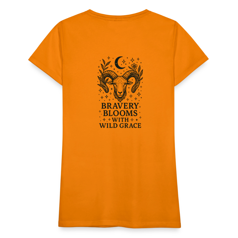 Damen Slim Fit T-Shirt „Aries“ - Orange