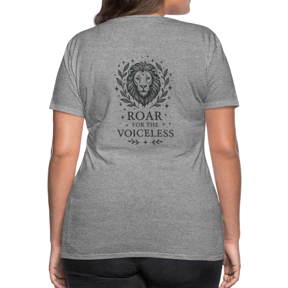 Damen Slim Fit T-Shirt "Leo" - Grau meliert