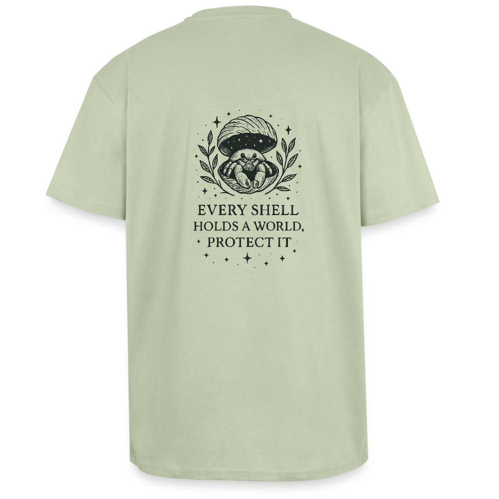 Unisex Oversize T-Shirt "Cancer" - Leichtes Salbeigrün 