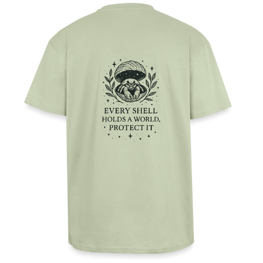 Unisex Oversize T-Shirt "Cancer" - Leichtes Salbeigrün 