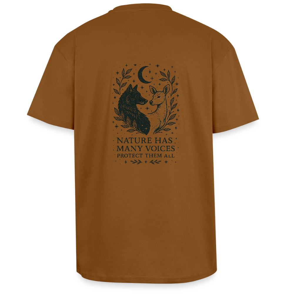 Unisex Oversize T-Shirt "Gemini" - Toffee