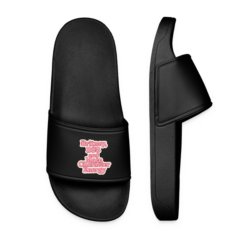 Frauen Badelatschen „Main Character Energy“ - Schwarz