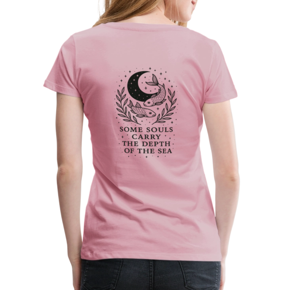 Damen Slim Fit T-Shirt "Pisces" - Hellrosa