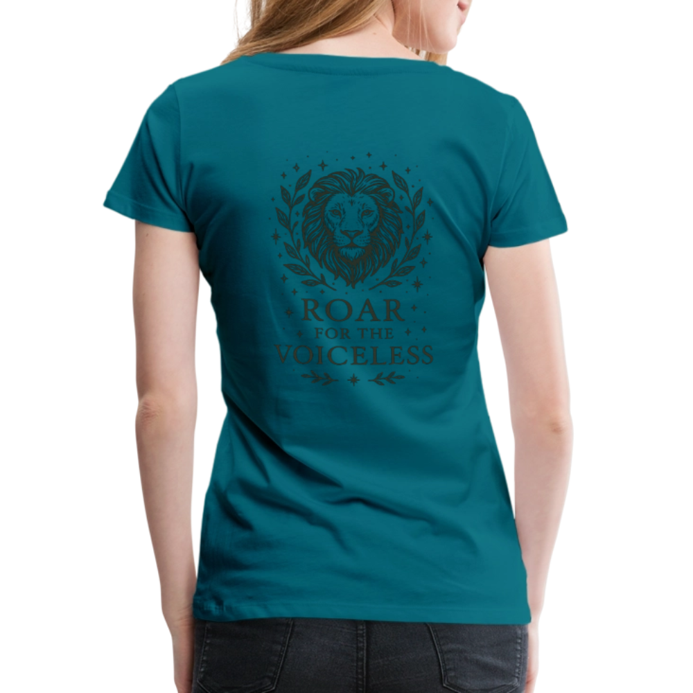 Damen Slim Fit T-Shirt "Leo" - Divablau