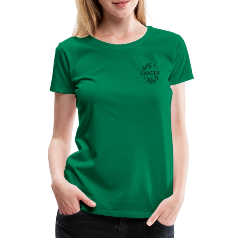 Damen Slim Fit T-Shirt "Cancer" - Kelly Green