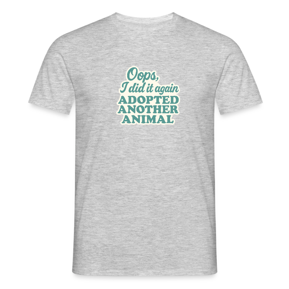 Unisex Fit T-Shirt "Oops" - Grau meliert
