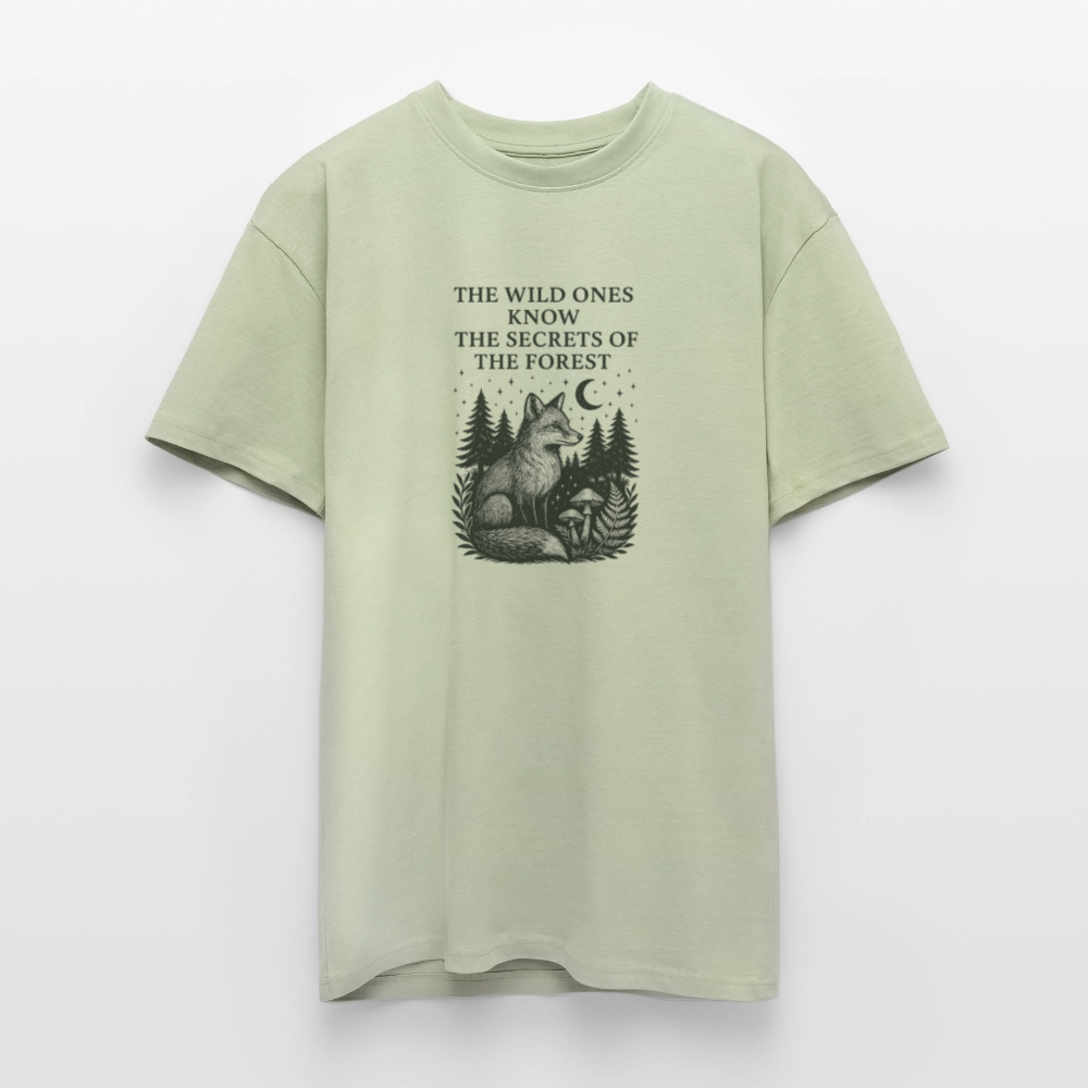 Unisex T-Shirt "Fox" - Leichtes Salbeigrün 