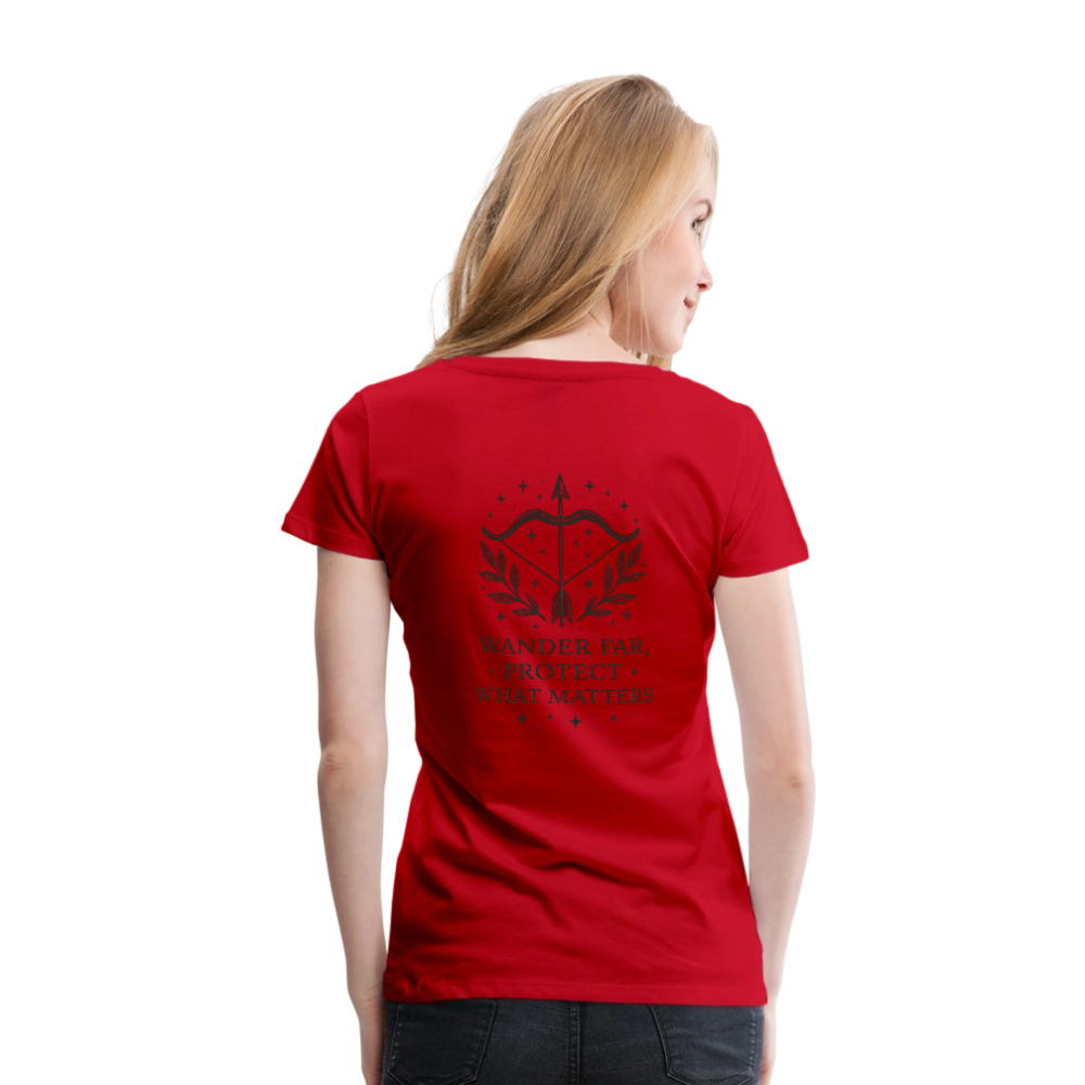 Damen Slim Fit T-Shirt "Sagittarius" - Rot