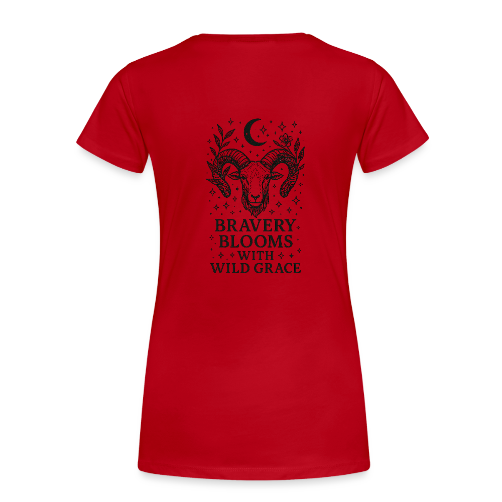 Damen Slim Fit T-Shirt „Aries“ - Rot