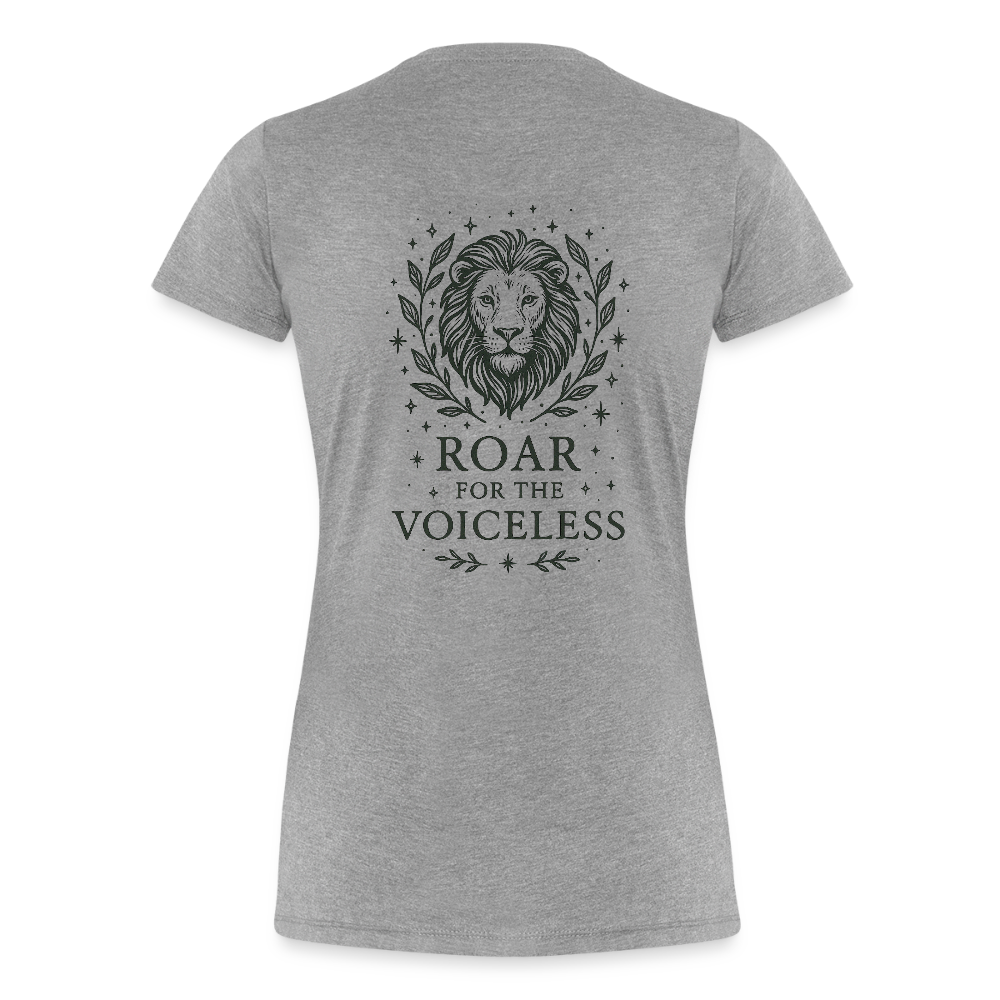 Damen Slim Fit T-Shirt "Leo" - Grau meliert