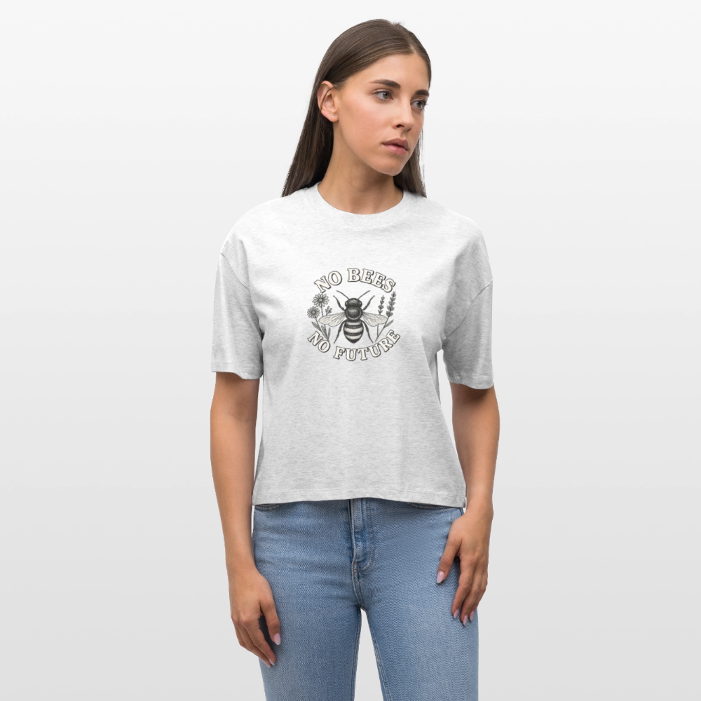 Damen Bio-T-Shirt Nova „No Bees“ - Weiß meliert