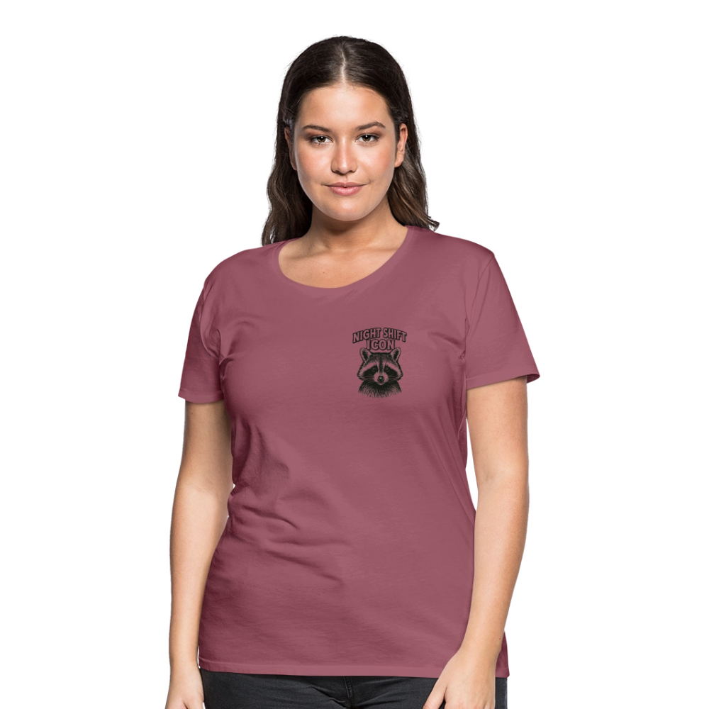 Damen T-Shirt "Night Shift Icon" - Malve