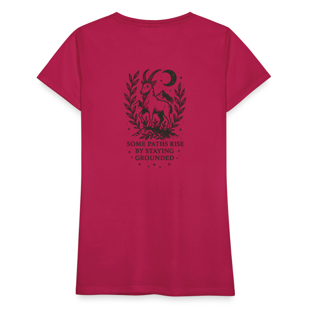 Damen Slim Fit T-Shirt "Capricorn" - dunkles Pink