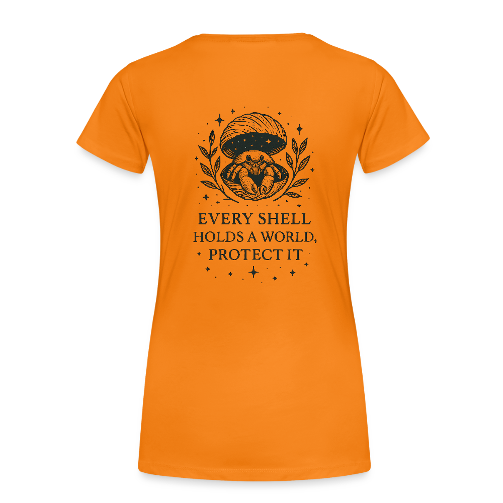 Damen Slim Fit T-Shirt "Cancer" - Orange