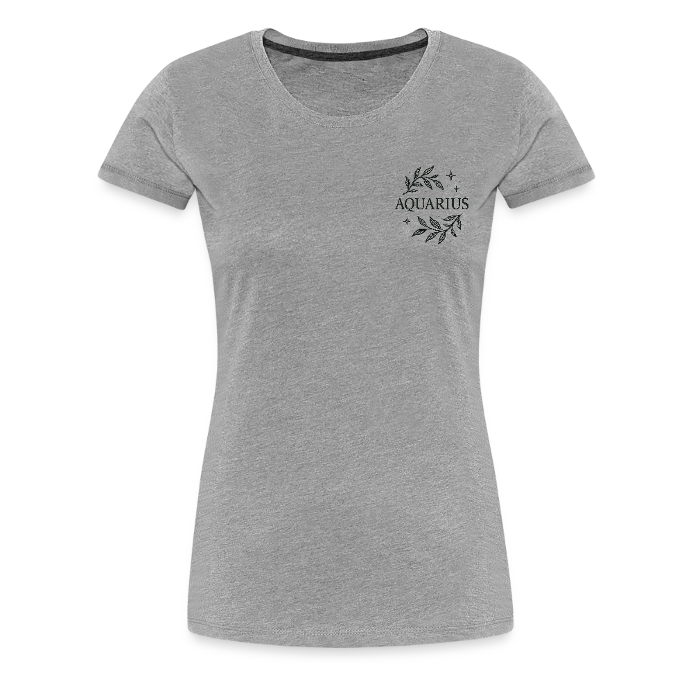 Damen T-Shirt Slim Fit "Aquarius" - Grau meliert