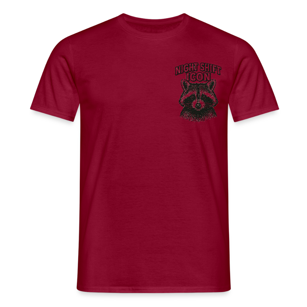 Herren T-Shirt "Night Shift Icon" - Ziegelrot