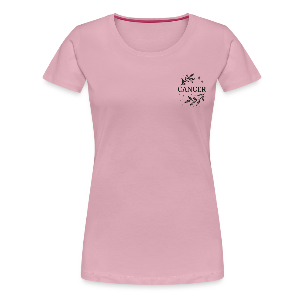 Damen Slim Fit T-Shirt "Cancer" - Hellrosa