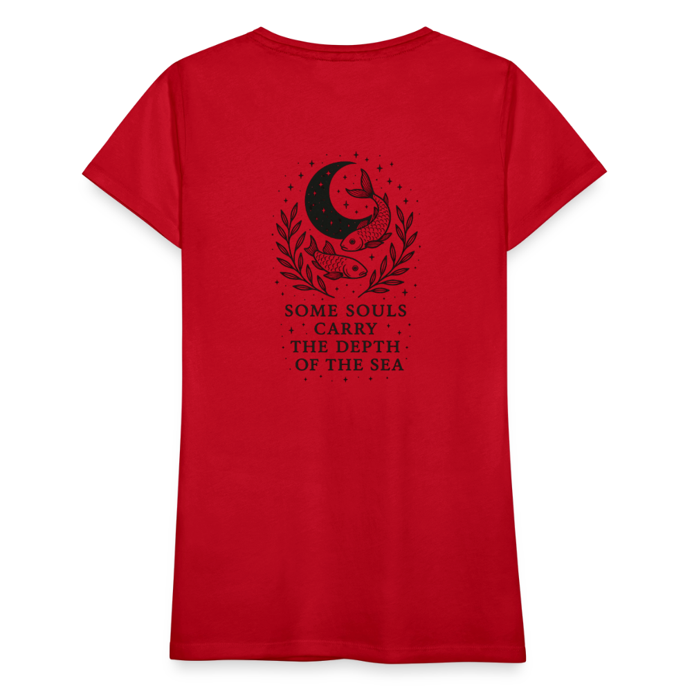 Damen Slim Fit T-Shirt "Pisces" - Rot