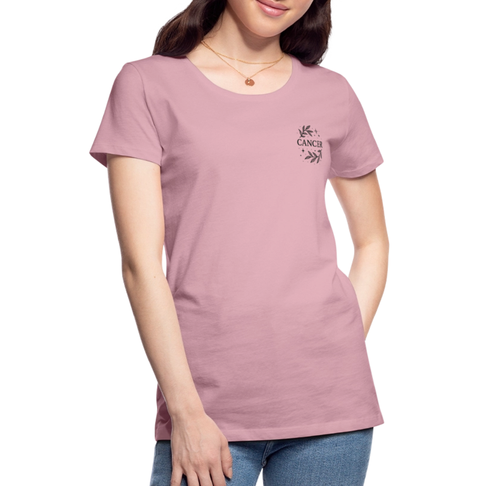 Damen Slim Fit T-Shirt "Cancer" - Hellrosa