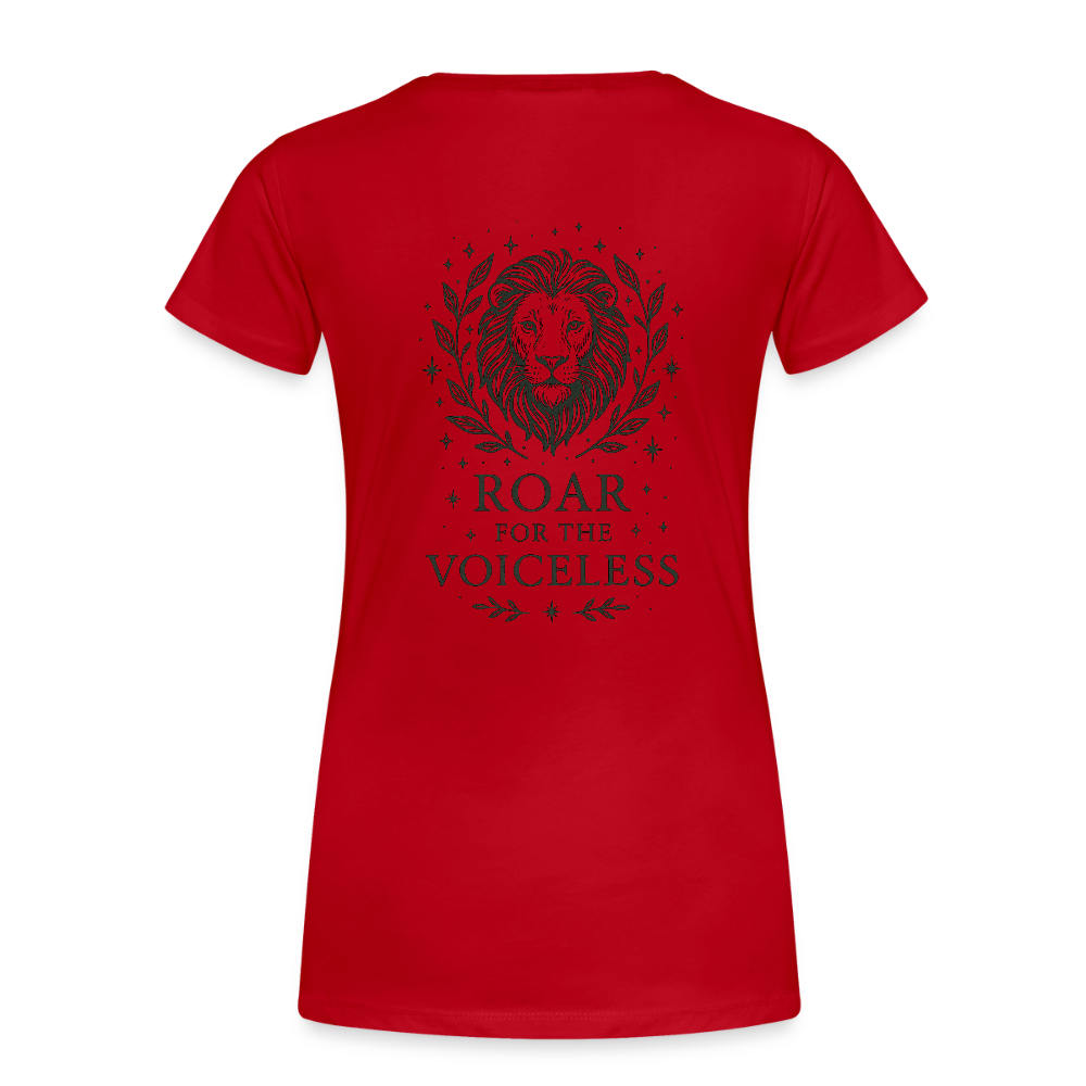 Damen Slim Fit T-Shirt "Leo" - Rot