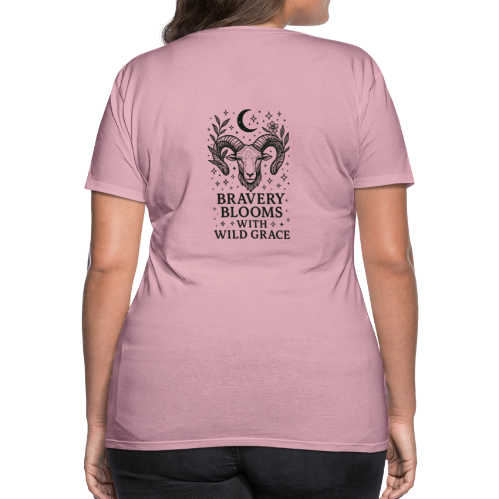 Damen Slim Fit T-Shirt „Aries“ - Hellrosa