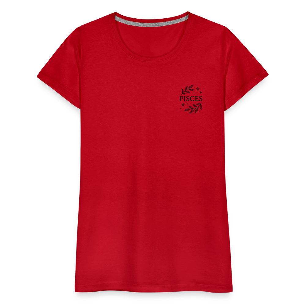 Damen Slim Fit T-Shirt "Pisces" - Rot