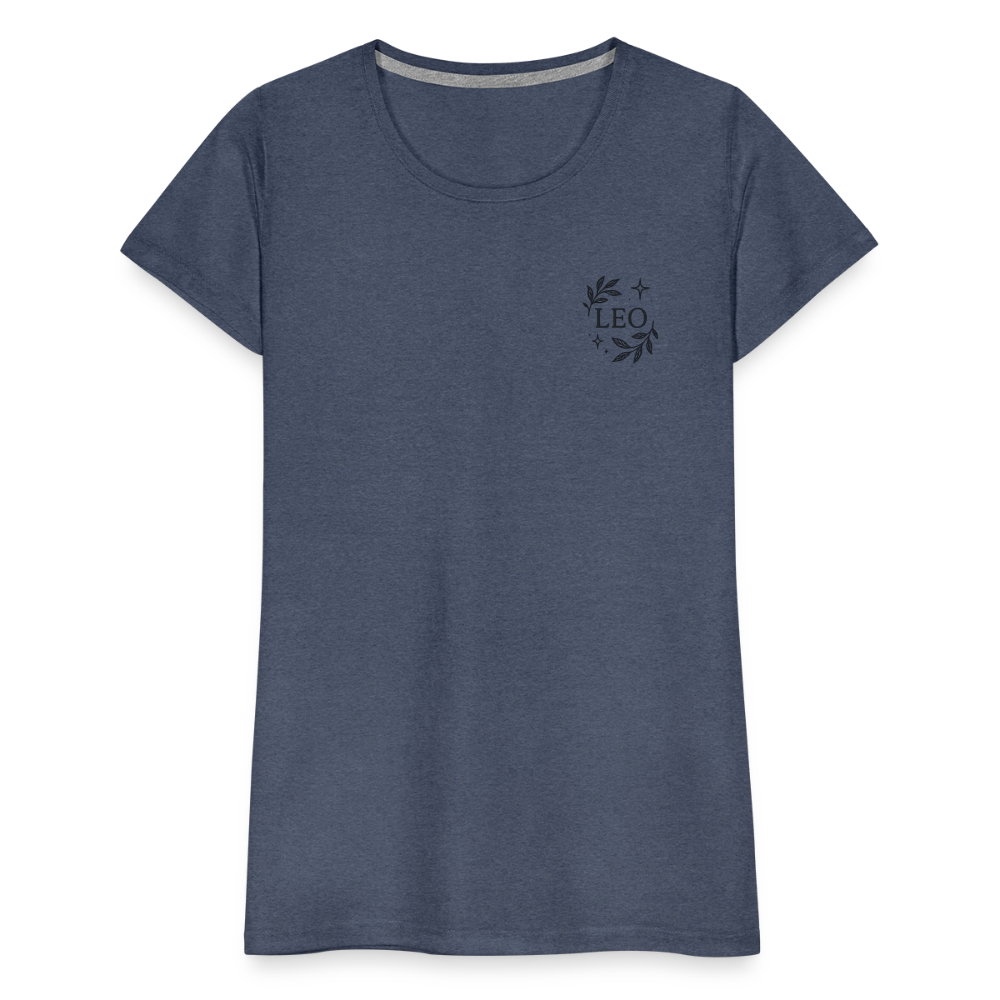 Damen Slim Fit T-Shirt "Leo" - Blau meliert