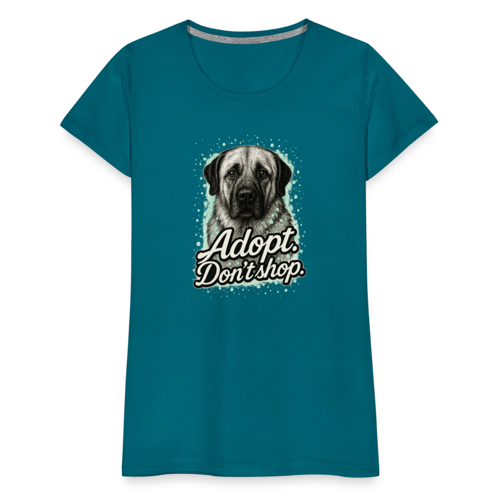 Damen T-Shirt "Adopt. Don't shop." mint - Divablau