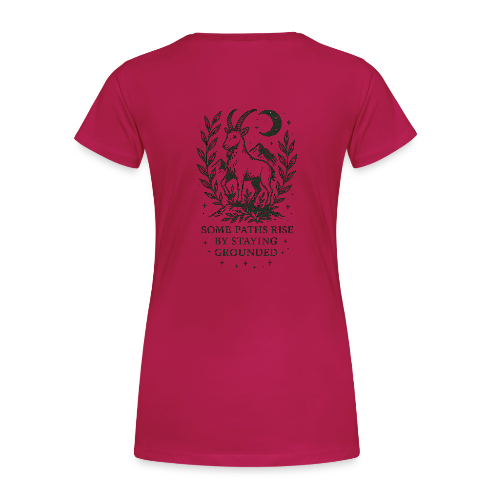 Damen Slim Fit T-Shirt "Capricorn" - dunkles Pink