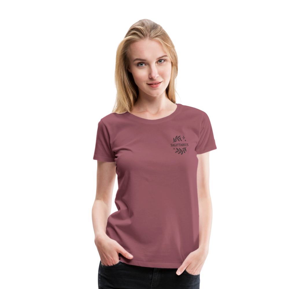 Damen Slim Fit T-Shirt "Sagittarius" - Malve