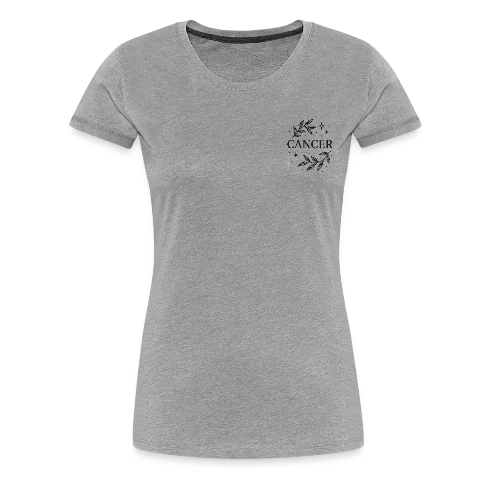 Damen Slim Fit T-Shirt "Cancer" - Grau meliert