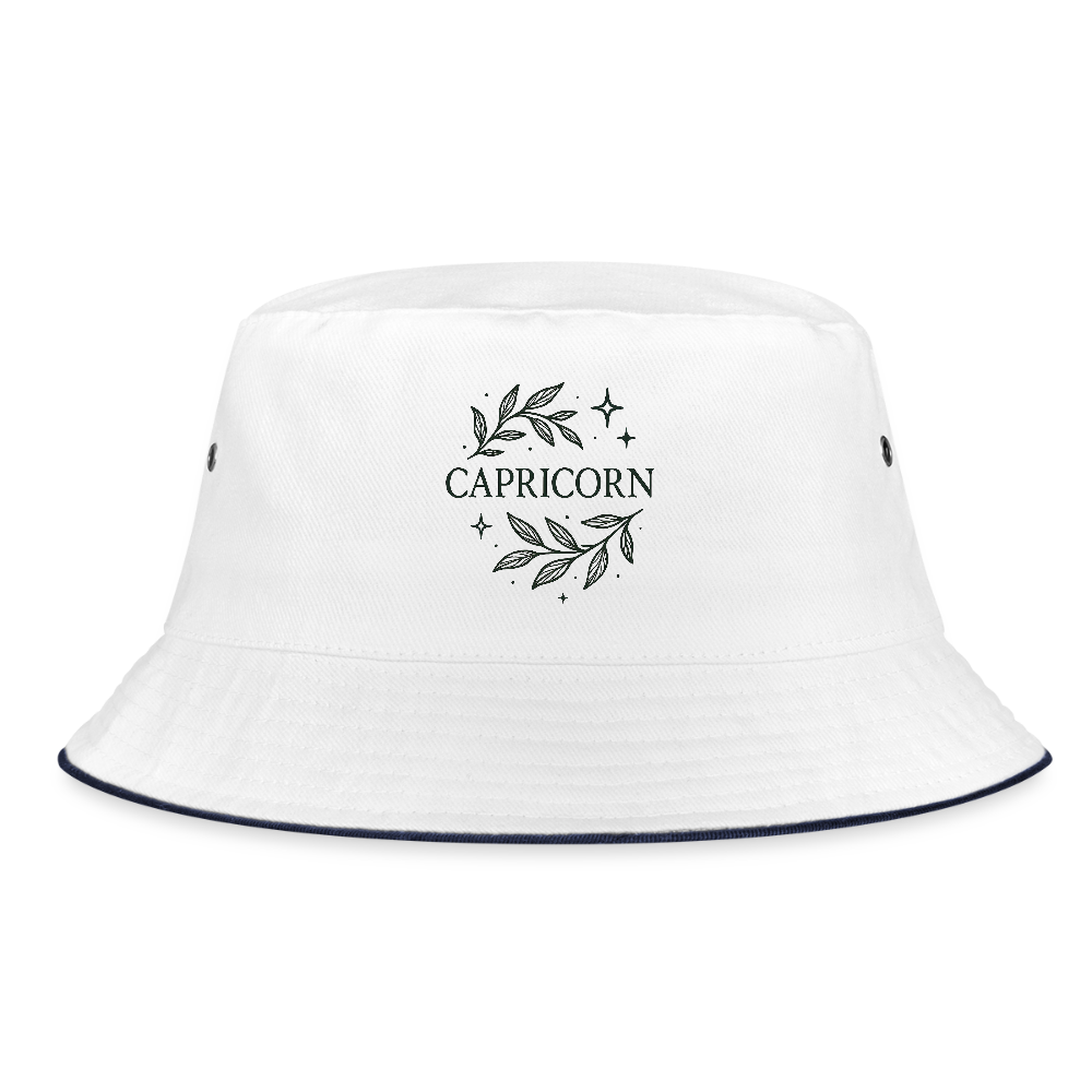 Bucket Hat „Capricorn“ - Weiß/Navy