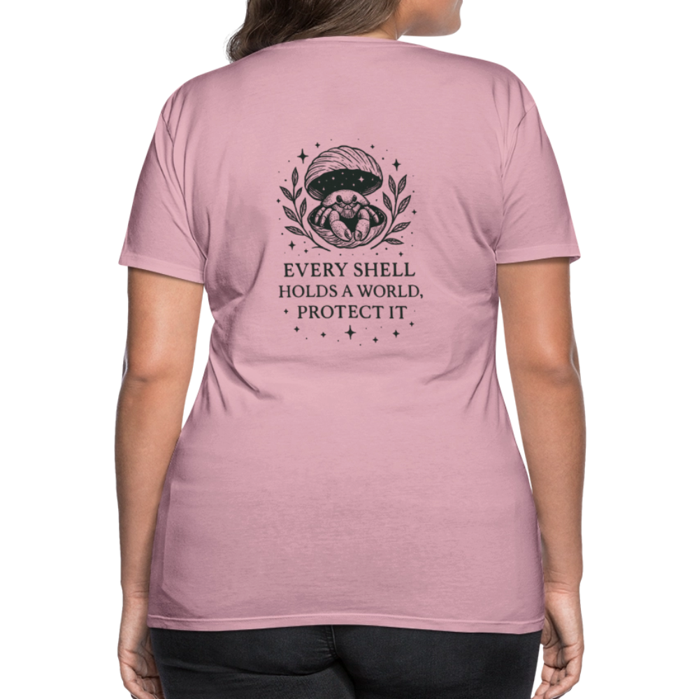Damen Slim Fit T-Shirt "Cancer" - Hellrosa