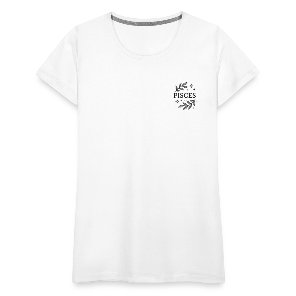 Damen Slim Fit T-Shirt "Pisces" - Weiß