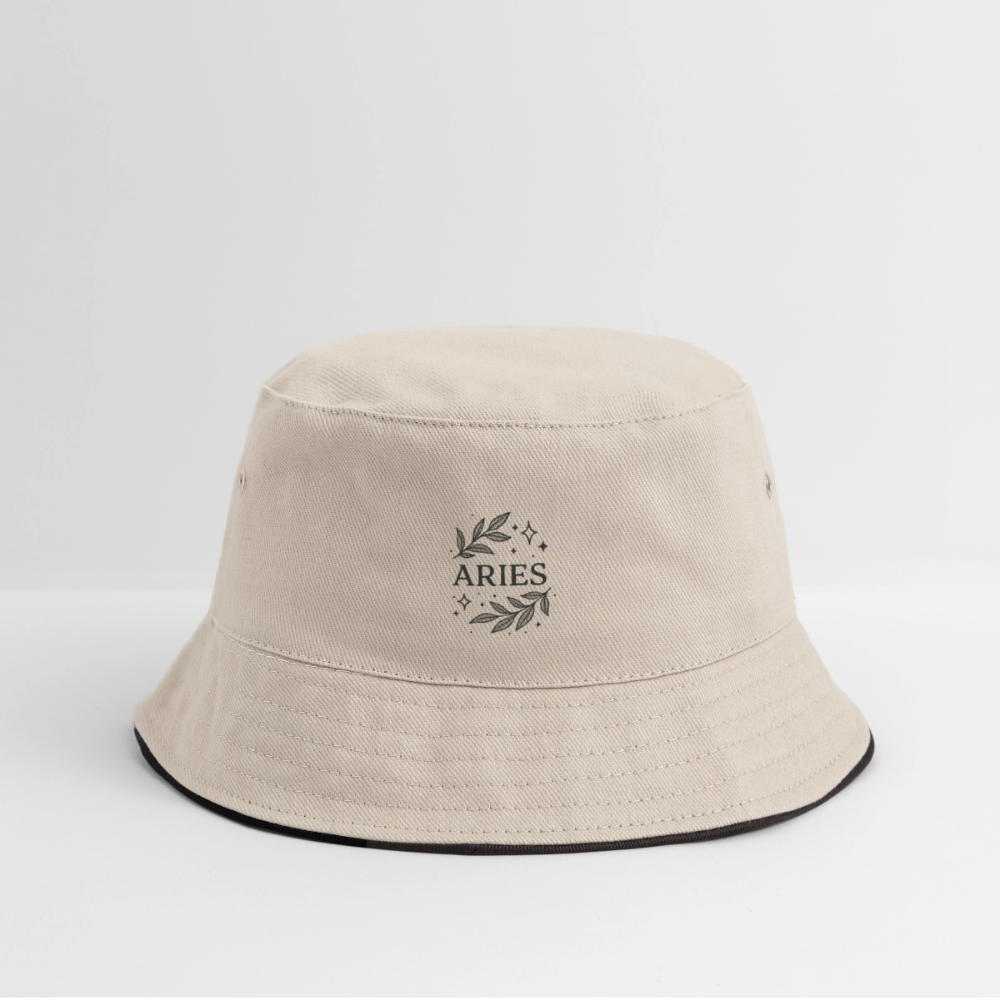 Bucket Hat „Aries“ - Natur/Navy