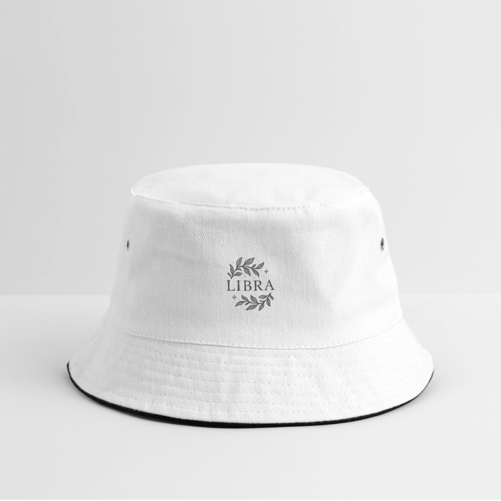 Bucket Hat „Libra“ - Weiß/Navy