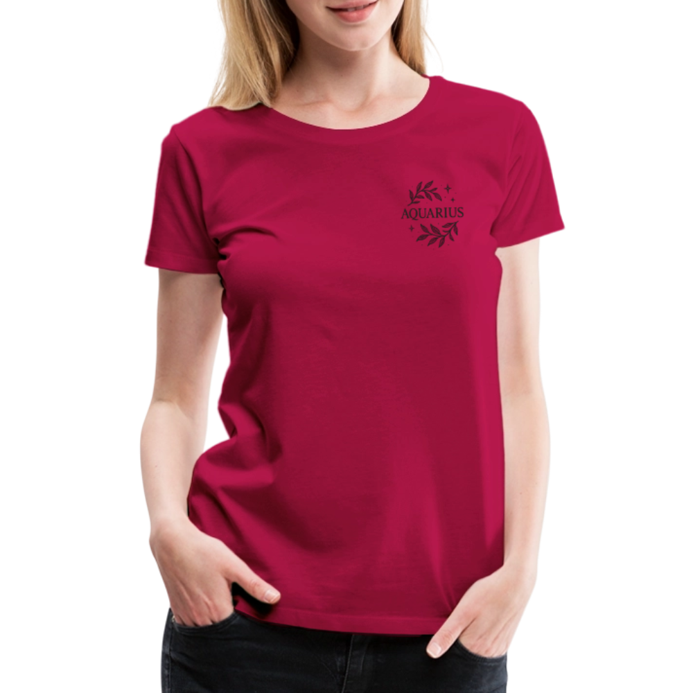 Damen T-Shirt Slim Fit "Aquarius" - dunkles Pink