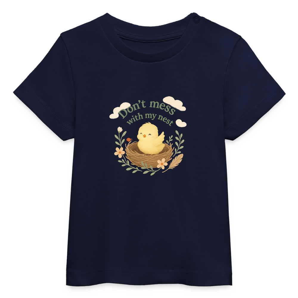Baby/Kids - Bio-T-Shirt „Don’t mess with my nest“ - Navy
