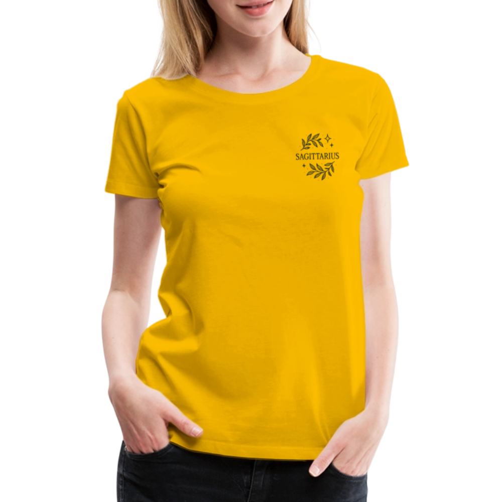 Damen Slim Fit T-Shirt "Sagittarius" - Sonnengelb