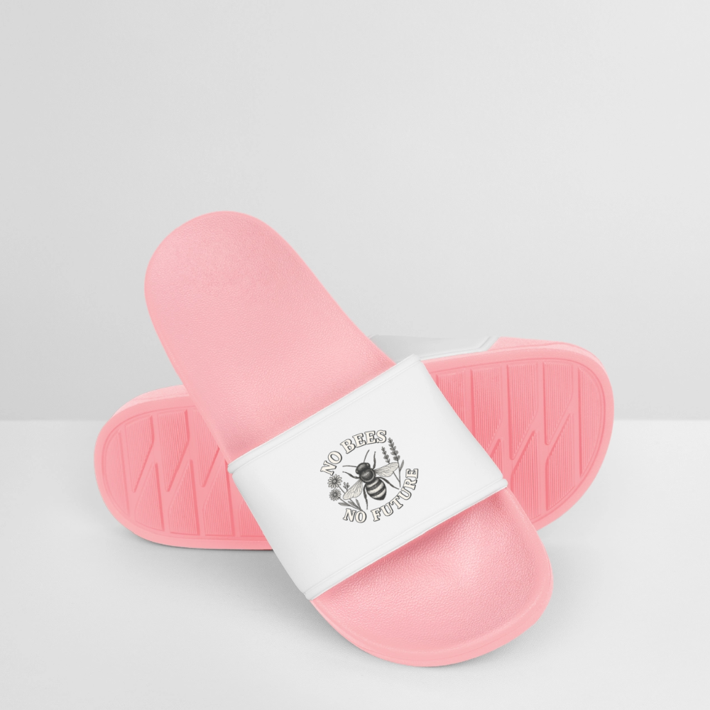 Frauen Badelatschen „No bees - no future“ - Hellrosa
