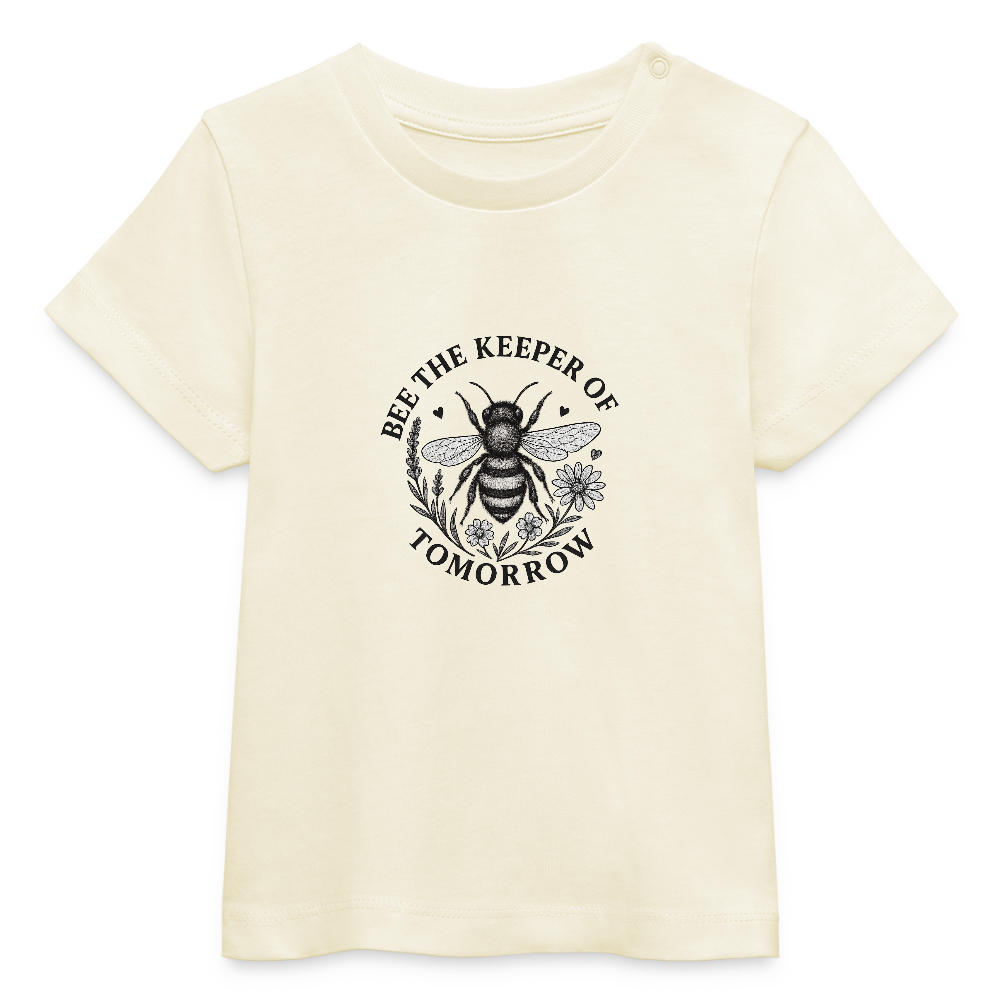 Baby Bio-T-Shirt "Bee the keeper of tomorrow" - Weißgrau