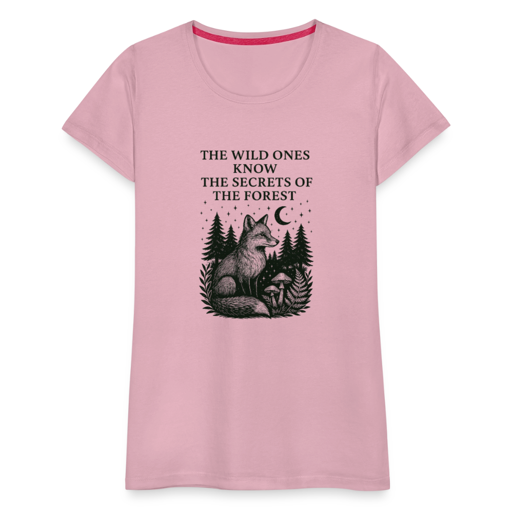 Damen Slim Fit T-Shirt "Fox" - Hellrosa