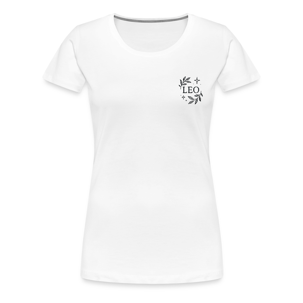 Damen Slim Fit T-Shirt "Leo" - Weiß