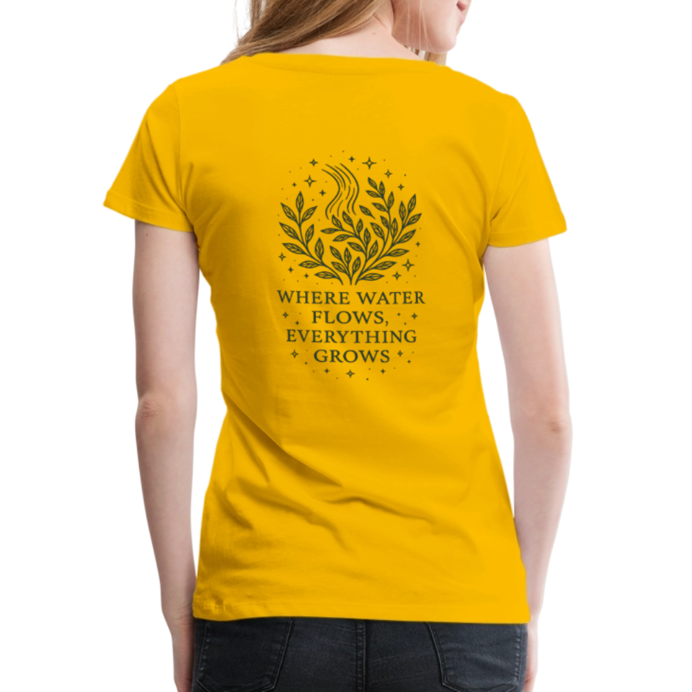 Damen T-Shirt Slim Fit "Aquarius" - Sonnengelb