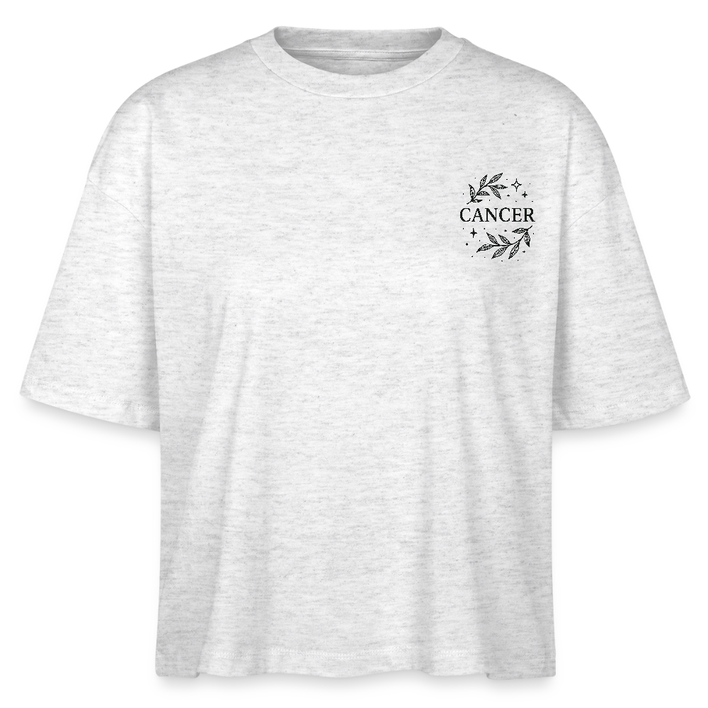 Damen Bio-T-Shirt Nova "Cancer" - Weiß meliert