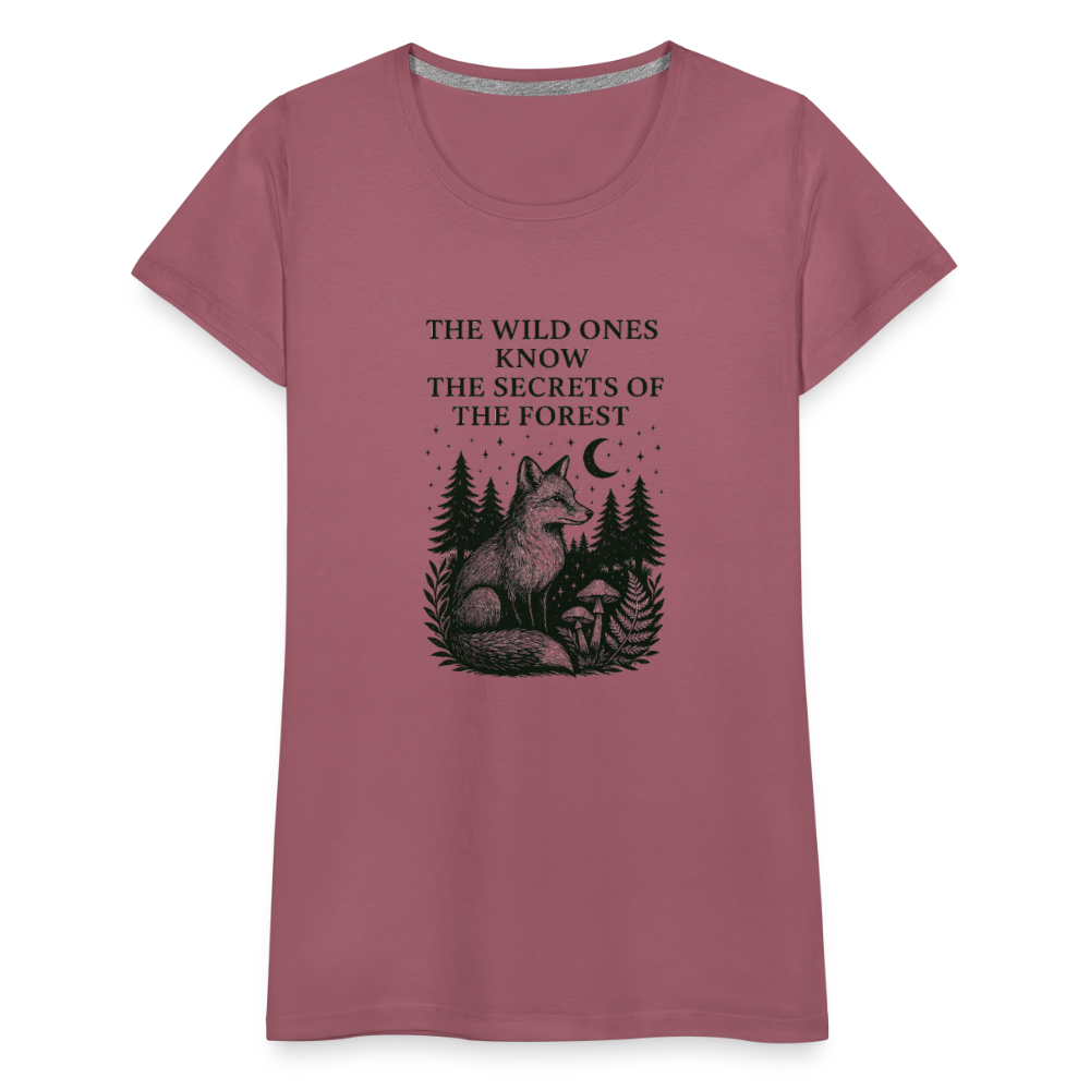 Damen Slim Fit T-Shirt "Fox" - Malve