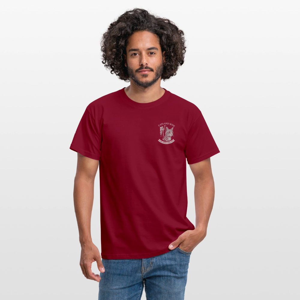 Unisex Fit T-Shirt "Cats&Wine" - Ziegelrot