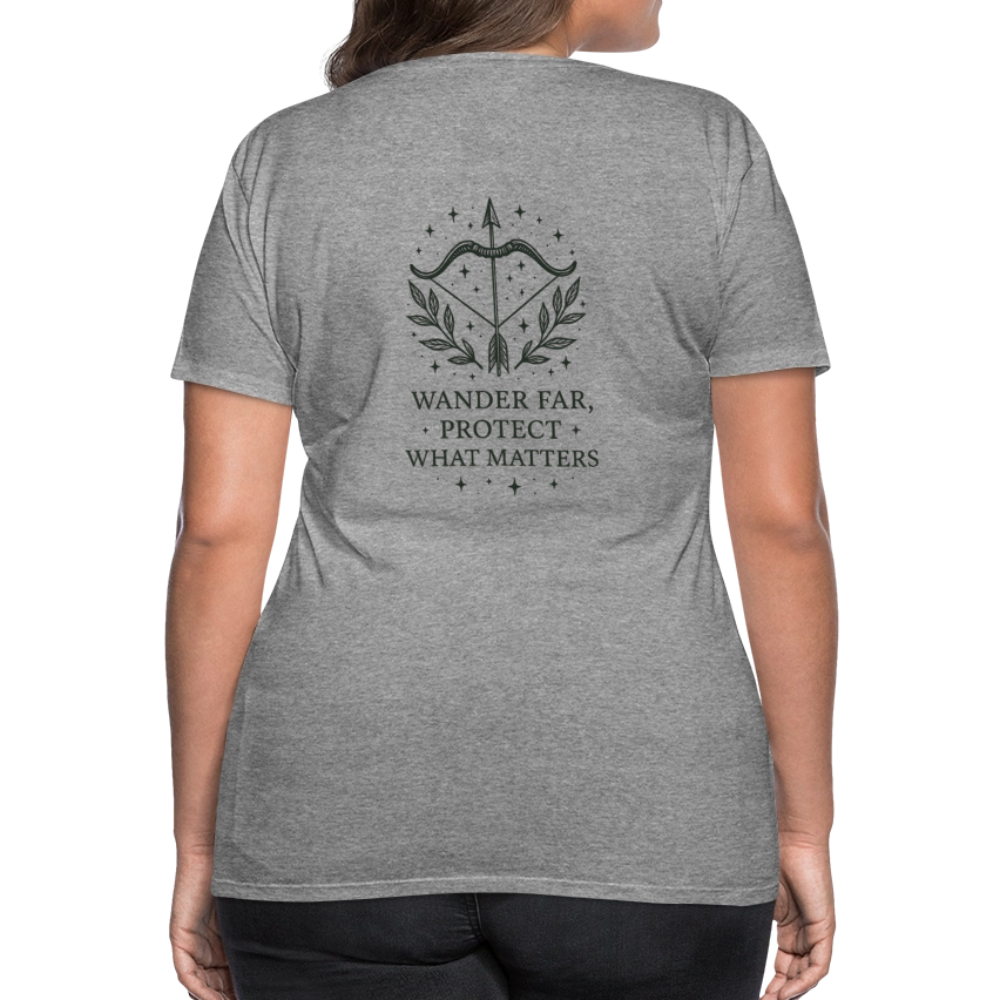 Damen Slim Fit T-Shirt "Sagittarius" - Grau meliert