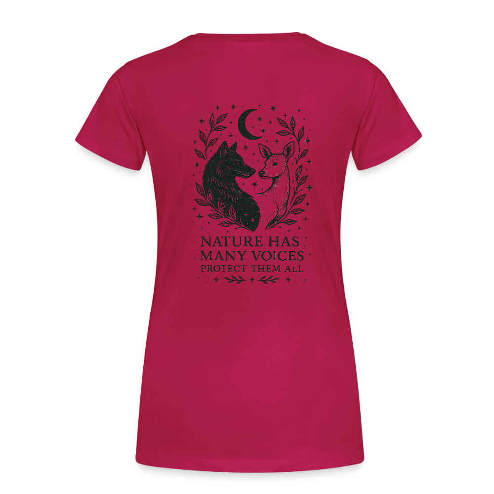 Damen Slim Fit T-Shirt "Gemini" - dunkles Pink